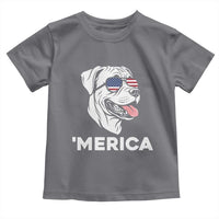 Patriotic Boxer Lover 4th Of July Dog Toddler T Shirt American Flag Merica Pride