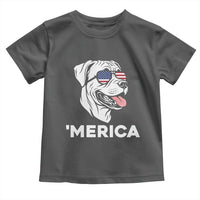 Patriotic Boxer Lover 4th Of July Dog Toddler T Shirt American Flag Merica Pride