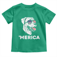 Patriotic Boxer Lover 4th Of July Dog Toddler T Shirt American Flag Merica Pride
