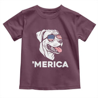 Patriotic Boxer Lover 4th Of July Dog Toddler T Shirt American Flag Merica Pride
