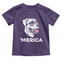 Patriotic Boxer Lover 4th Of July Dog Toddler T Shirt American Flag Merica Pride