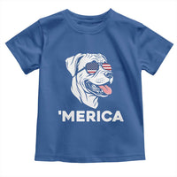 Patriotic Boxer Lover 4th Of July Dog Toddler T Shirt American Flag Merica Pride