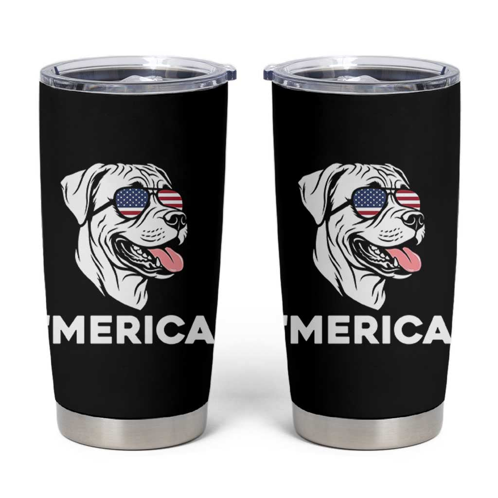 Patriotic Boxer Lover 4th Of July Dog Tumbler Cup American Flag Merica Pride