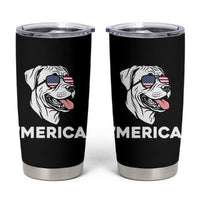 Patriotic Boxer Lover 4th Of July Dog Tumbler Cup American Flag Merica Pride
