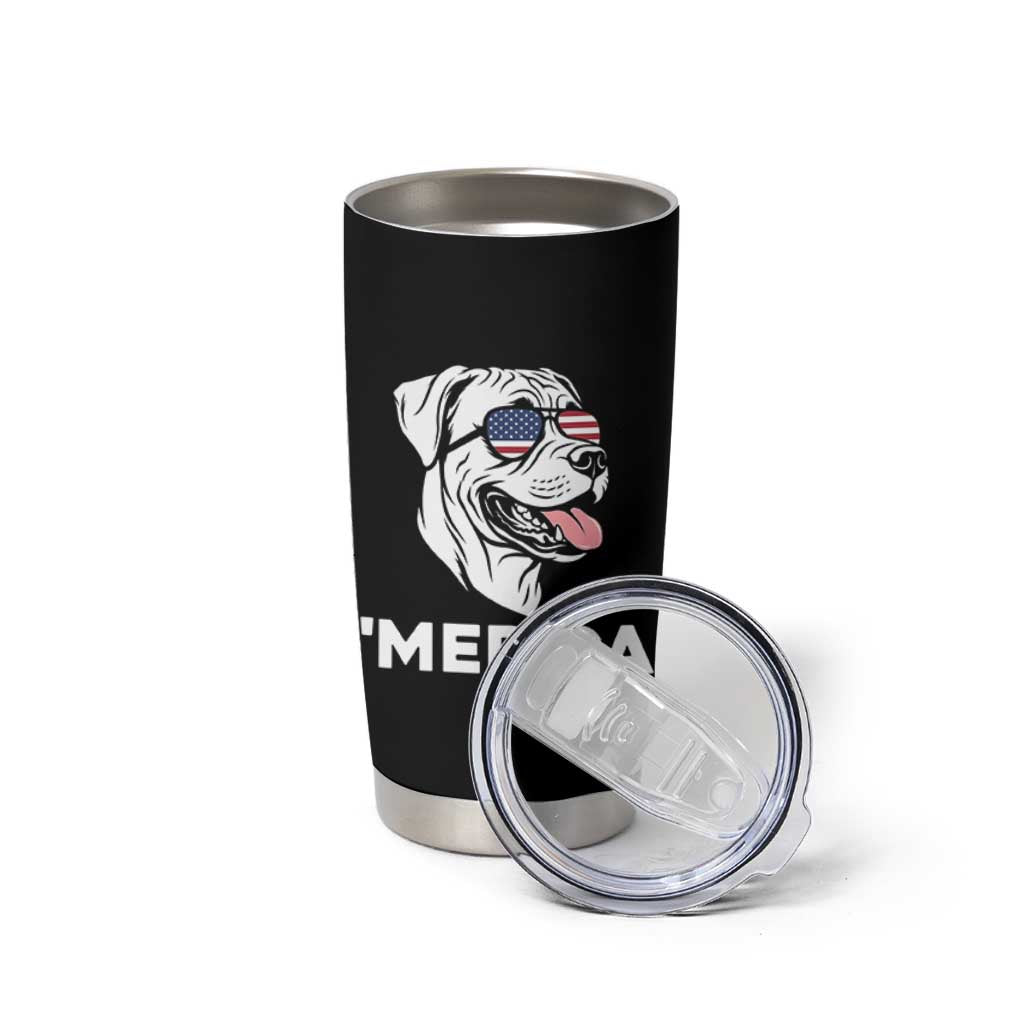 Patriotic Boxer Lover 4th Of July Dog Tumbler Cup American Flag Merica Pride