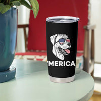 Patriotic Boxer Lover 4th Of July Dog Tumbler Cup American Flag Merica Pride