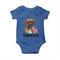 Merica Patriotic Boxer Mom Dad Gift Baby Onesie Merica 4th Of July