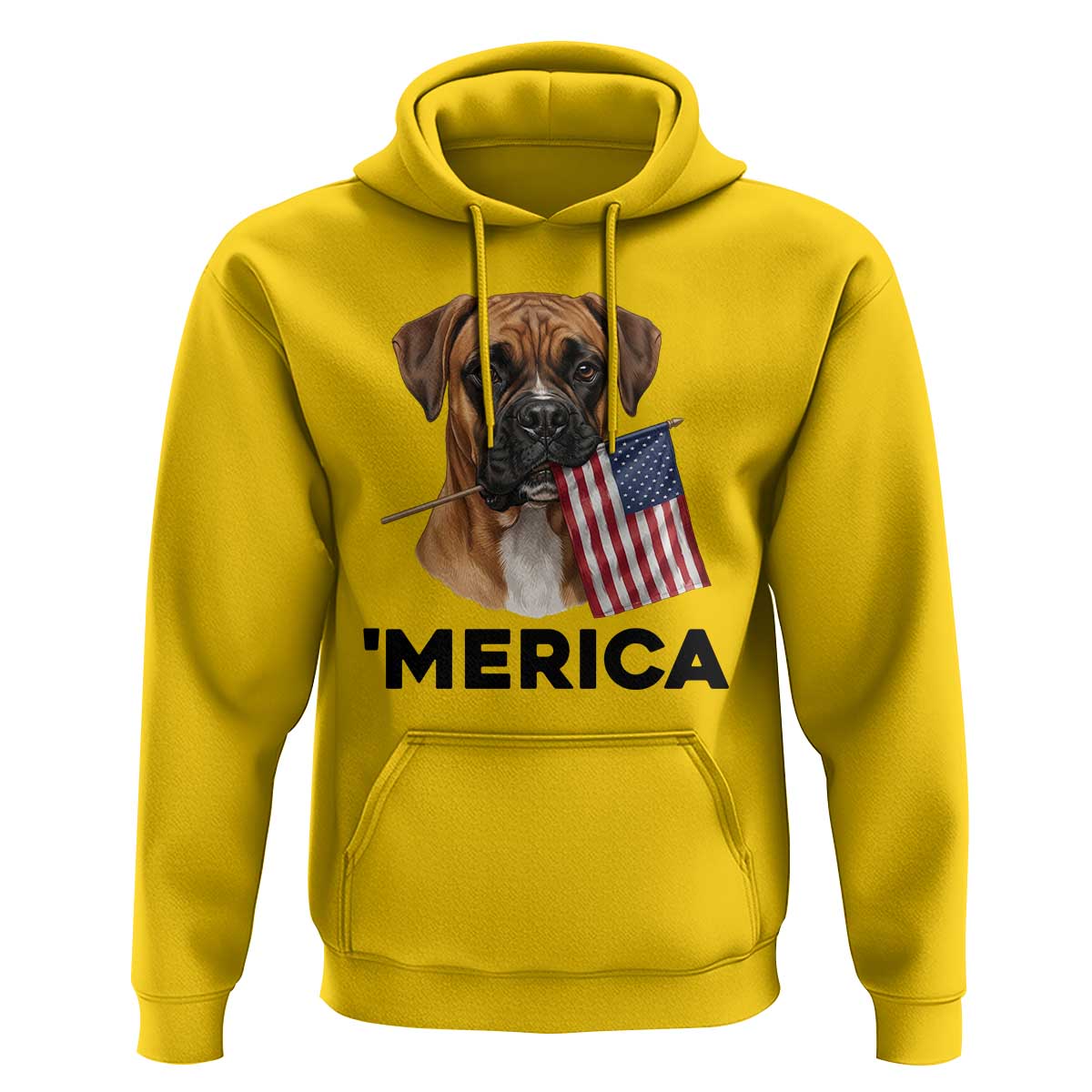 Merica Patriotic Boxer Mom Dad Gift Hoodie Merica 4th Of July