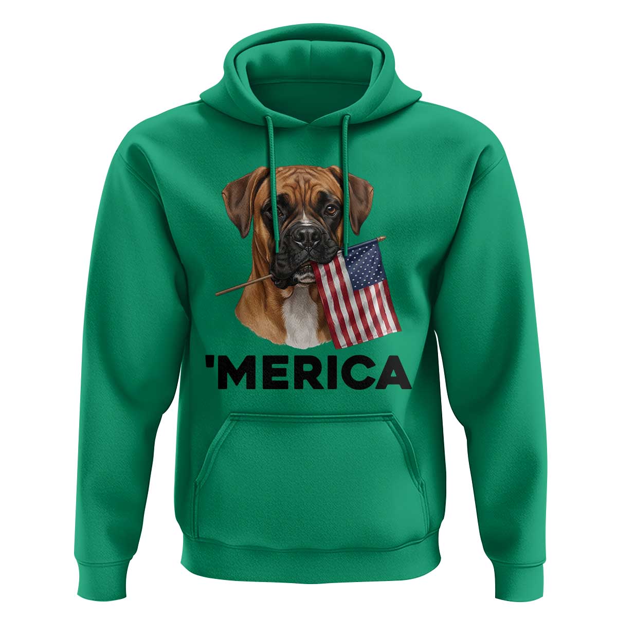 Merica Patriotic Boxer Mom Dad Gift Hoodie Merica 4th Of July