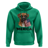 Merica Patriotic Boxer Mom Dad Gift Hoodie Merica 4th Of July