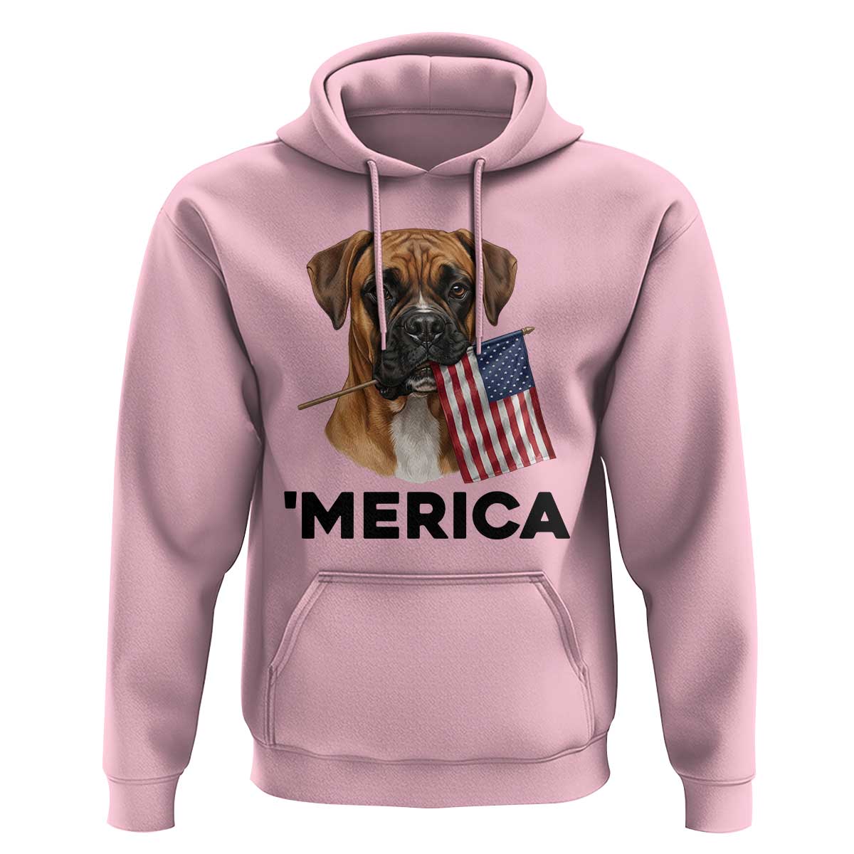 Merica Patriotic Boxer Mom Dad Gift Hoodie Merica 4th Of July