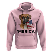 Merica Patriotic Boxer Mom Dad Gift Hoodie Merica 4th Of July
