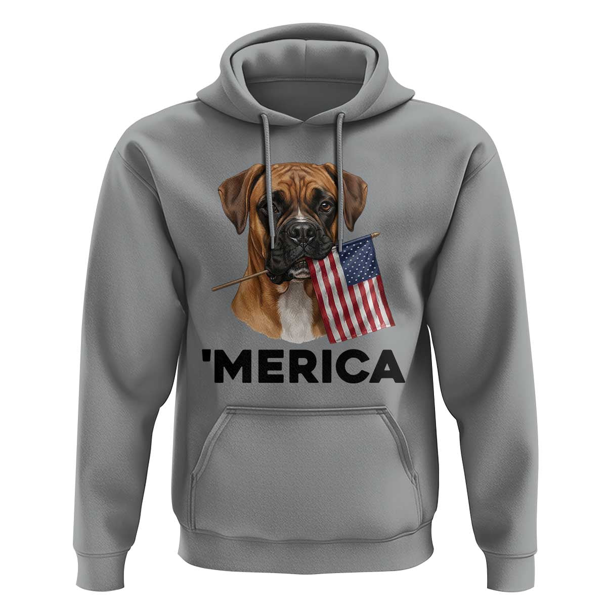 Merica Patriotic Boxer Mom Dad Gift Hoodie Merica 4th Of July