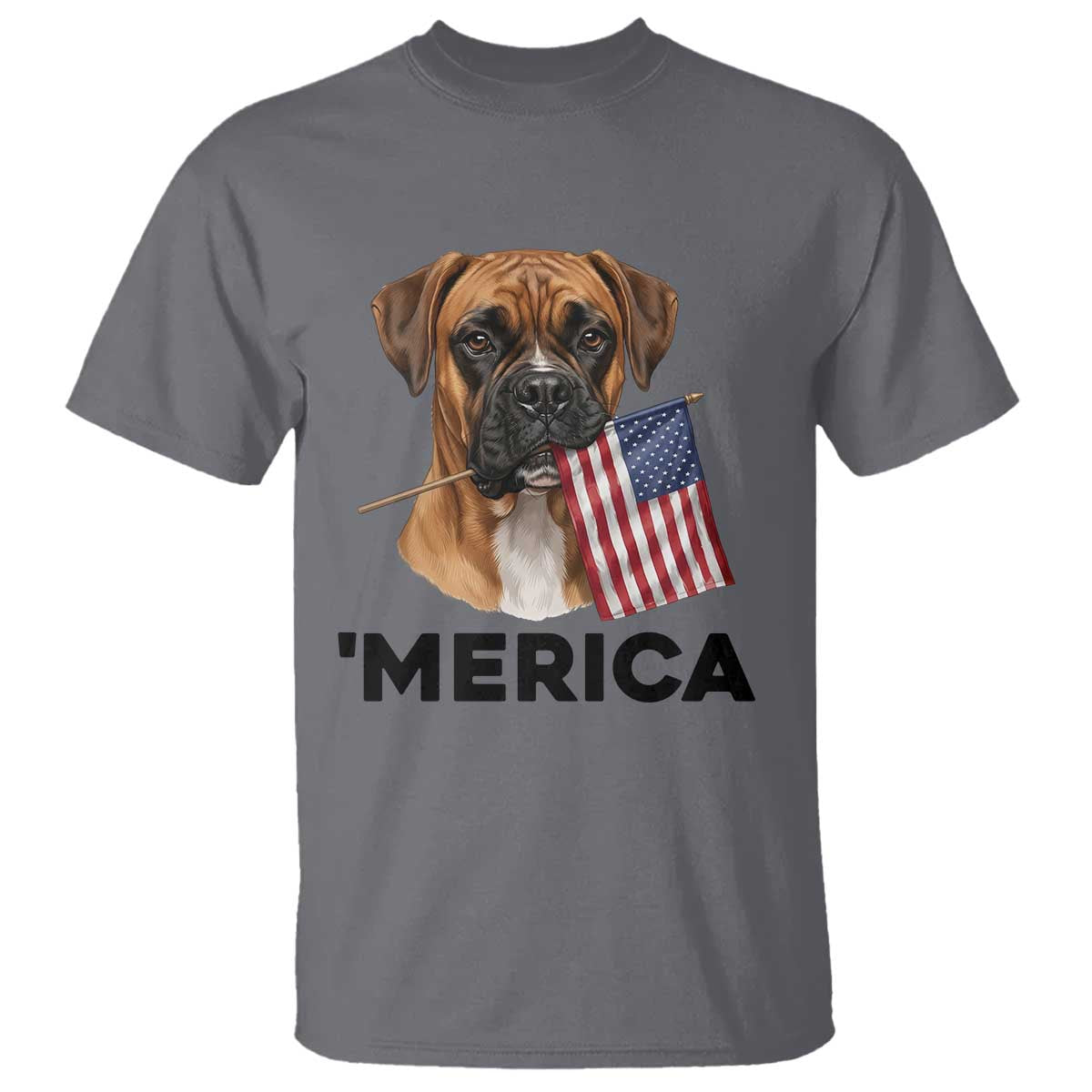 Merica Patriotic Boxer Mom Dad Gift T Shirt Merica 4th Of July