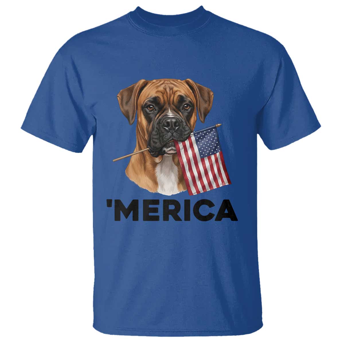 Merica Patriotic Boxer Mom Dad Gift T Shirt Merica 4th Of July