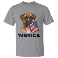Merica Patriotic Boxer Mom Dad Gift T Shirt Merica 4th Of July