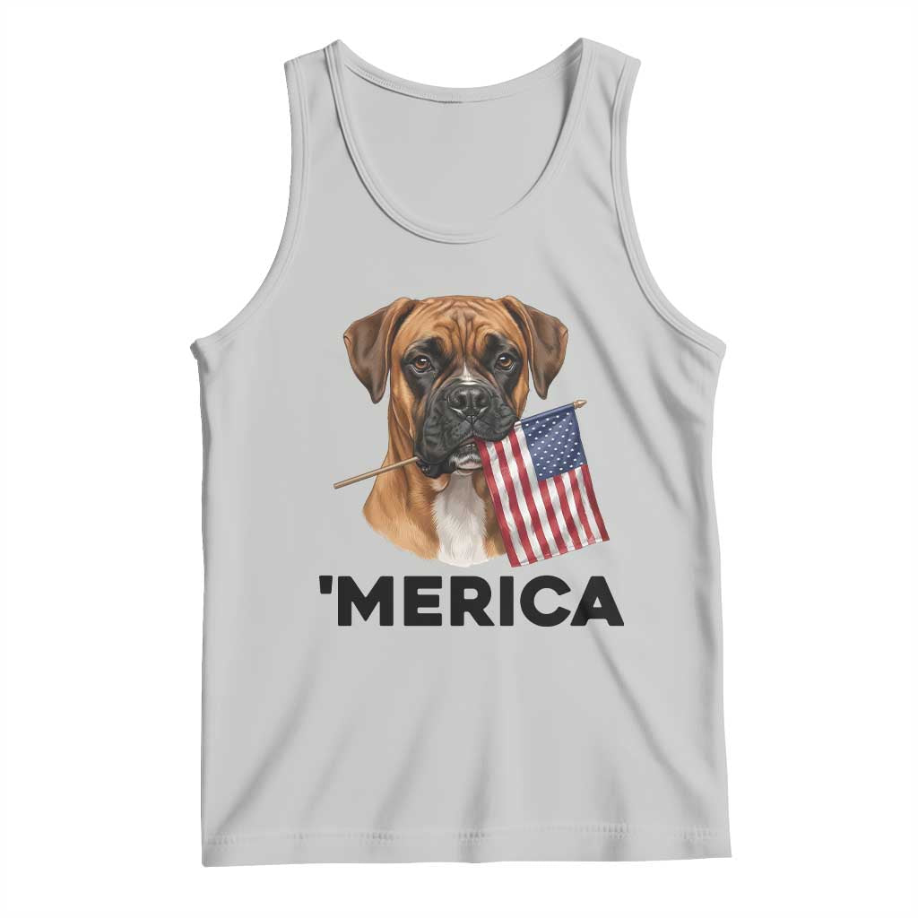 Merica Patriotic Boxer Mom Dad Gift Tank Top Merica 4th Of July