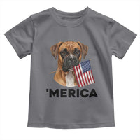 Merica Patriotic Boxer Mom Dad Gift Toddler T Shirt Merica 4th Of July