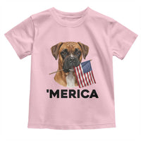 Merica Patriotic Boxer Mom Dad Gift Toddler T Shirt Merica 4th Of July