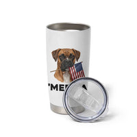 Merica Patriotic Boxer Mom Dad Gift Tumbler Cup Merica 4th Of July