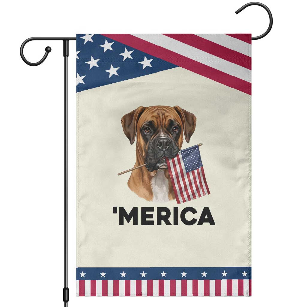 Merica Boxer Mom Dad Gift Patriotic Garden Flag Merica 4th Of July