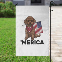 Patriotic Poodle Mom Dad Gift Garden Flag Merica 4th Of July