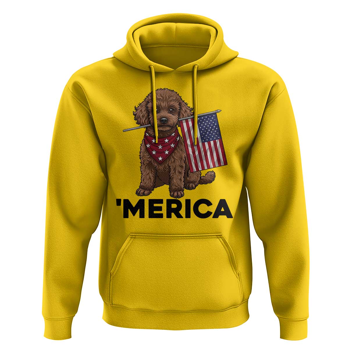 Patriotic Poodle Mom Dad Gift Hoodie Merica 4th Of July