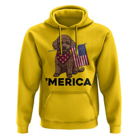 Patriotic Poodle Mom Dad Gift Hoodie Merica 4th Of July