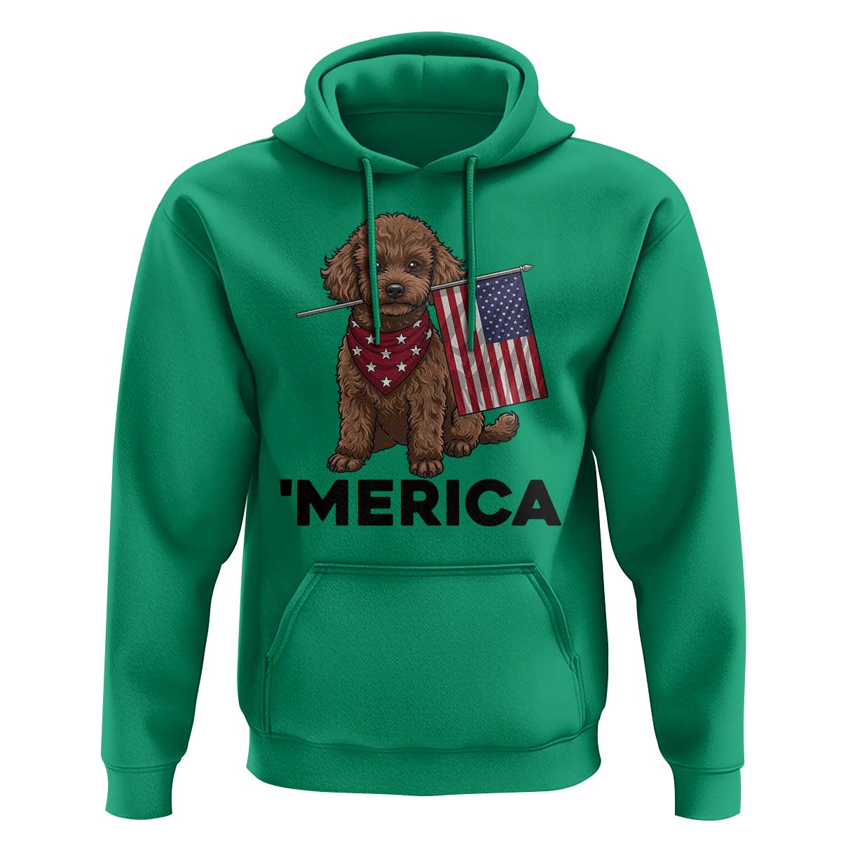 Patriotic Poodle Mom Dad Gift Hoodie Merica 4th Of July