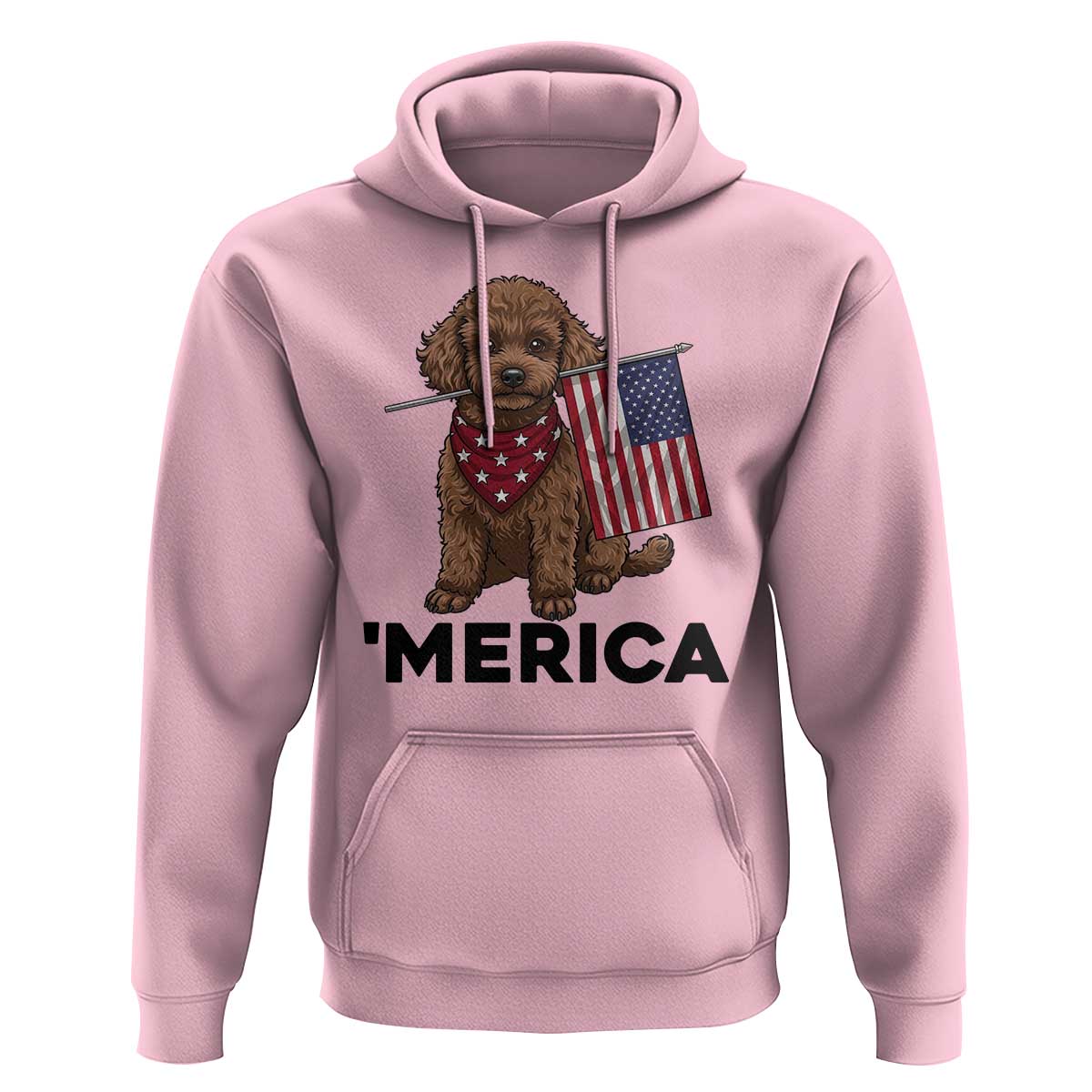Patriotic Poodle Mom Dad Gift Hoodie Merica 4th Of July