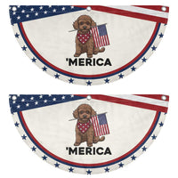 Poodle Mom Dad Gift Patriotic Fan Flag Merica 4th Of July
