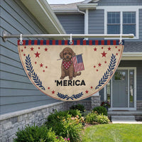 Poodle Mom Dad Gift Patriotic Fan Flag Merica 4th Of July