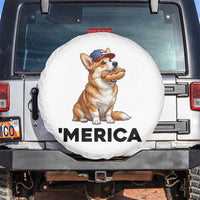 Funny Merica Corgi Lover 4th Of July Spare Tire Cover Patriotic Dog Gift