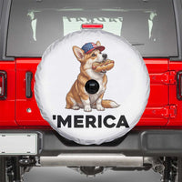 Funny Merica Corgi Lover 4th Of July Spare Tire Cover Patriotic Dog Gift