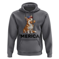 Funny Merica Corgi Lover 4th Of July Hoodie Patriotic Dog Gift