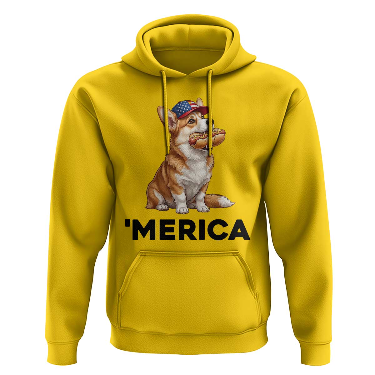 Funny Merica Corgi Lover 4th Of July Hoodie Patriotic Dog Gift