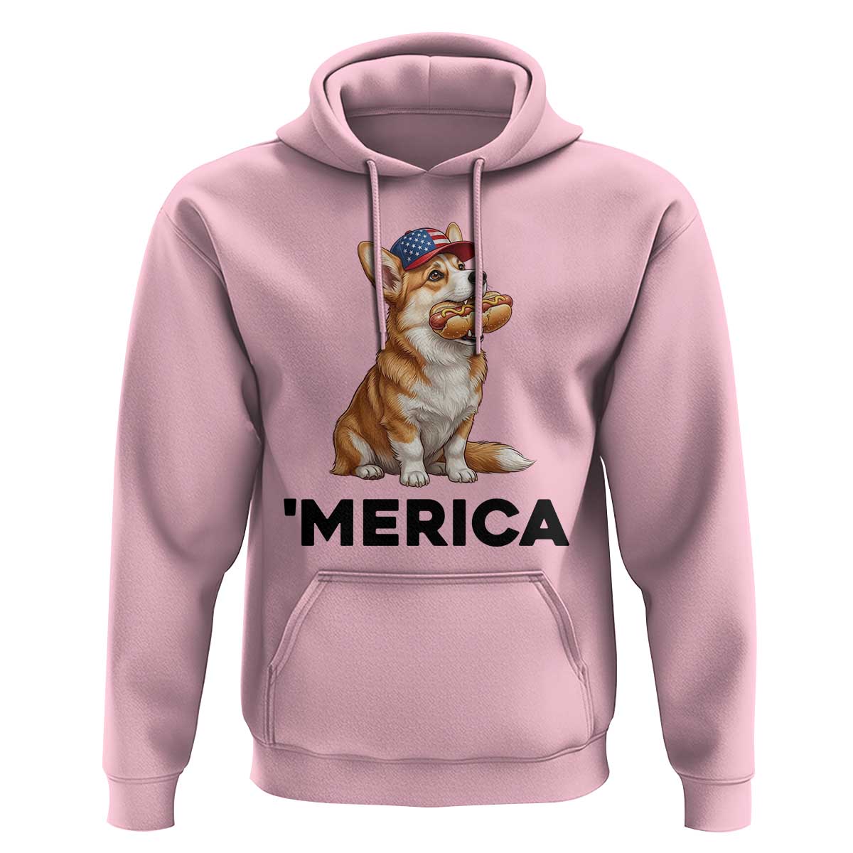 Funny Merica Corgi Lover 4th Of July Hoodie Patriotic Dog Gift