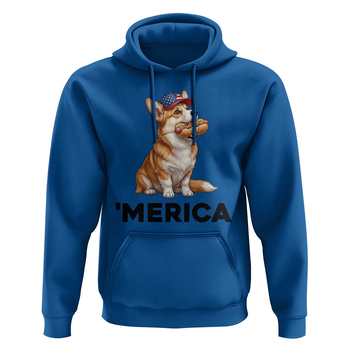 Funny Merica Corgi Lover 4th Of July Hoodie Patriotic Dog Gift
