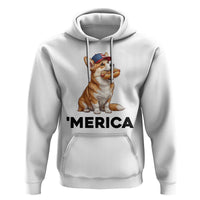 Funny Merica Corgi Lover 4th Of July Hoodie Patriotic Dog Gift