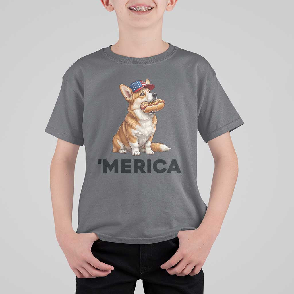 Funny Merica Corgi Lover 4th Of July T Shirt For Kid Patriotic Dog Gift
