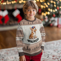 Funny Merica Corgi Lover 4th Of July Ugly Christmas Sweater Patriotic Dog Gift