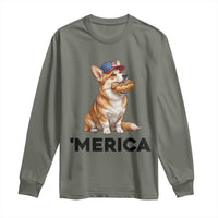 Funny Merica Corgi Lover 4th Of July Long Sleeve Shirt Patriotic Dog Gift