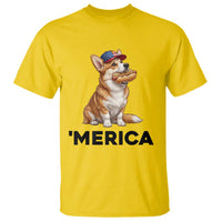 Funny Merica Corgi Lover 4th Of July T Shirt Patriotic Dog Gift