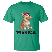 Funny Merica Corgi Lover 4th Of July T Shirt Patriotic Dog Gift
