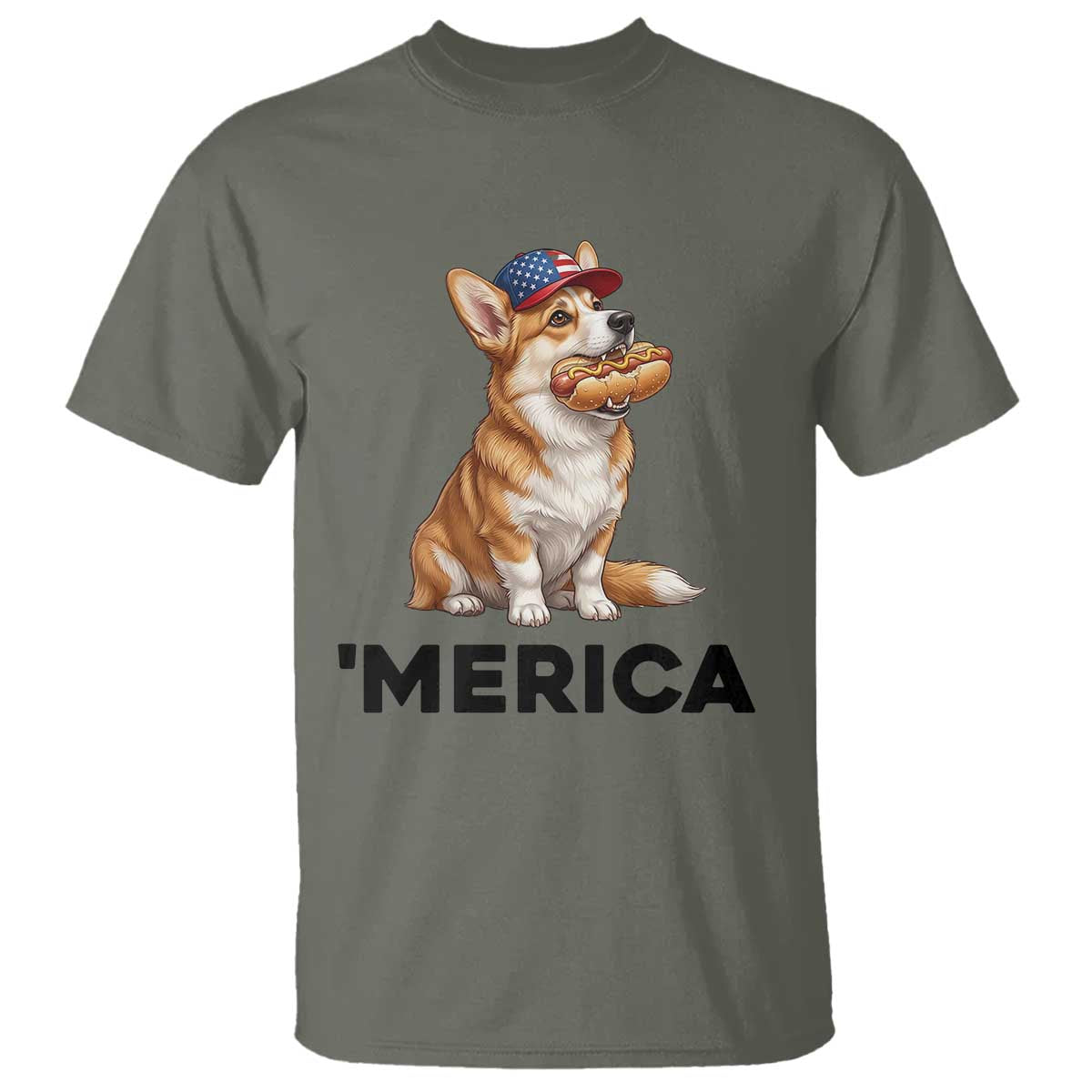 Funny Merica Corgi Lover 4th Of July T Shirt Patriotic Dog Gift