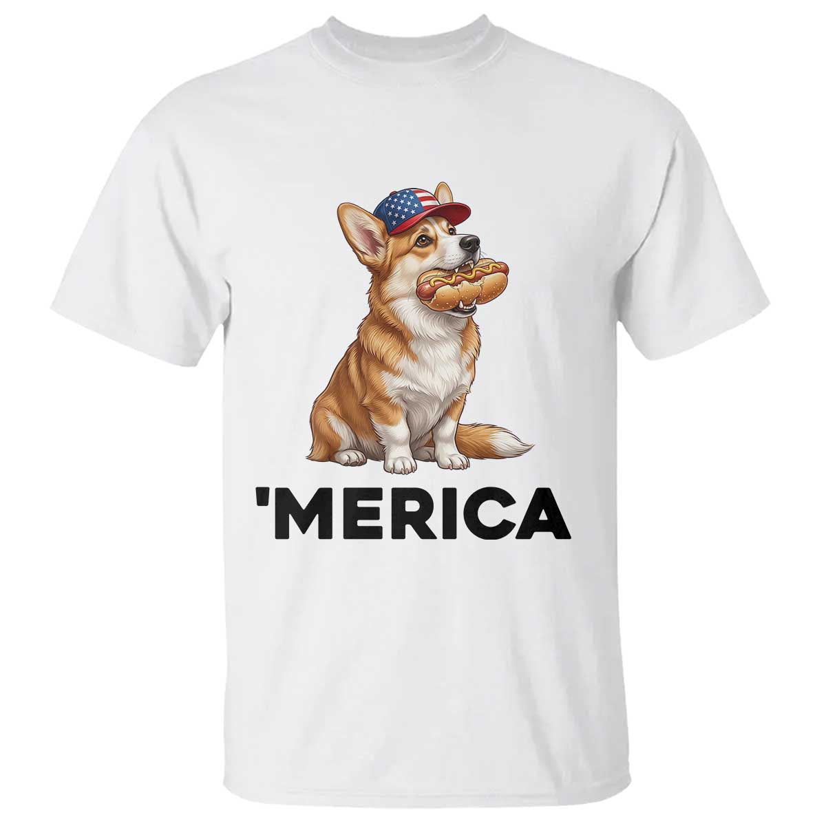 Funny Merica Corgi Lover 4th Of July T Shirt Patriotic Dog Gift