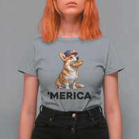Funny Merica Corgi Lover 4th Of July T Shirt For Women Patriotic Dog Gift