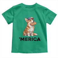 Funny Merica Corgi Lover 4th Of July Toddler T Shirt Patriotic Dog Gift