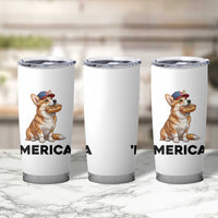 Funny Merica Corgi Lover 4th Of July Tumbler Cup Patriotic Dog Gift