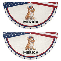Funny Merica Corgi Lover 4th Of July Patriotic Fan Flag Dog Mom Dad Gift